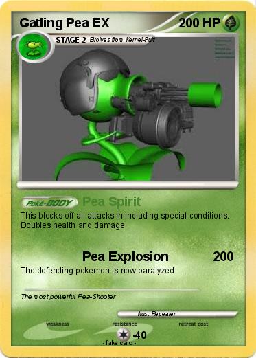 Pokemon Gatling Pea EX