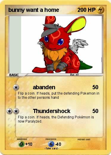 Pokemon bunny want a home