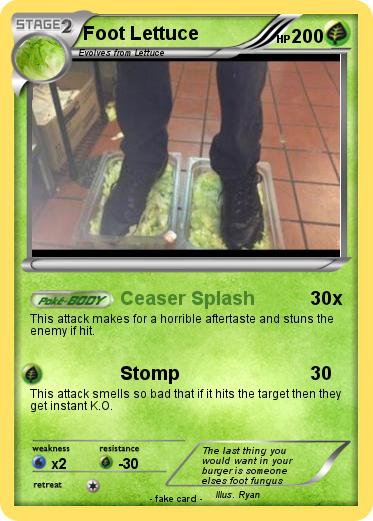 Pokemon Foot Lettuce