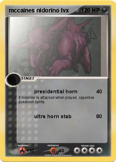 Pokemon mccaines nidorino lvx