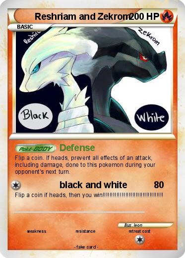 Pokemon Reshriam and Zekrom
