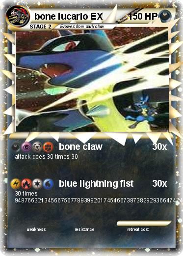 Pokemon bone lucario EX