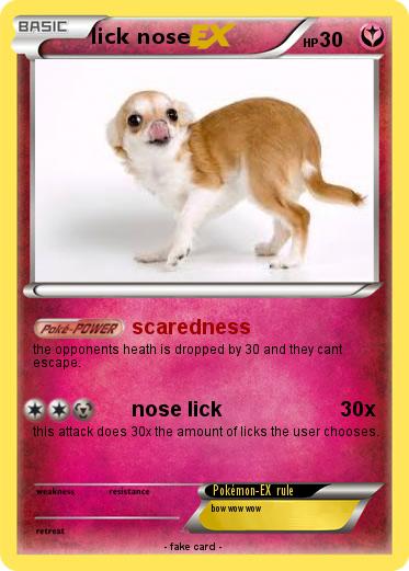 Pokemon lick nose