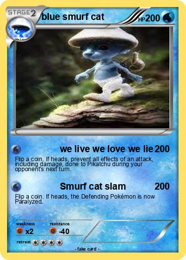 Pokemon blue smurf cat