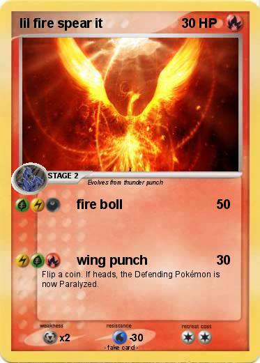Pokemon lil fire spear it