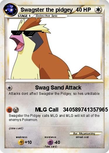 Pokemon Swagster the pidgey