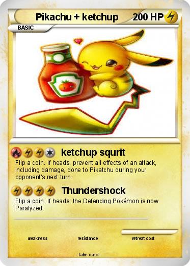 Pokemon Pikachu + ketchup