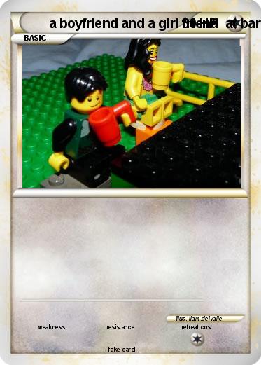 Pokemon a boyfriend and a girl friend  at bar