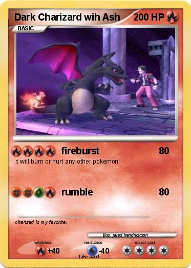 Pokemon Dark Charizard wih Ash