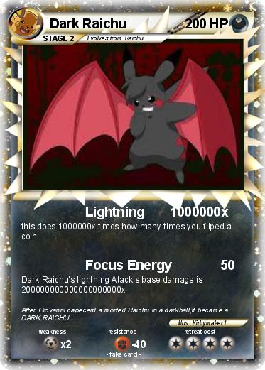 Pokemon Dark Raichu