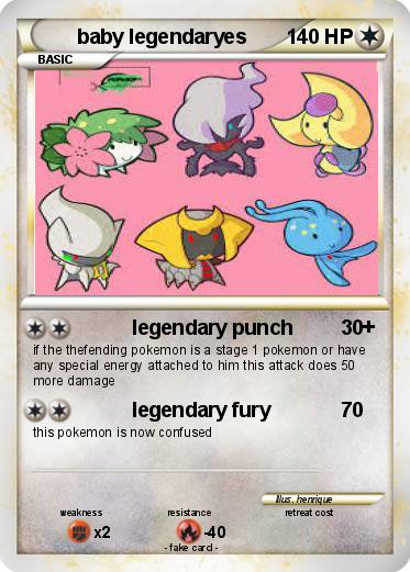 Pokemon baby legendaryes