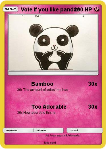 Pokemon Vote if you like pandas