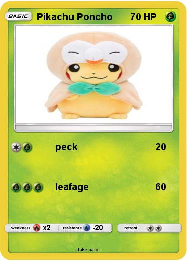 Pokemon Pikachu Poncho