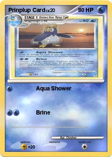 Pokemon Prinplup Card