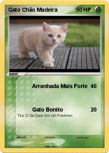Pokemon Gato Chão Madeira