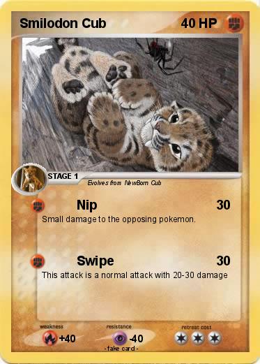 Pokemon Smilodon Cub