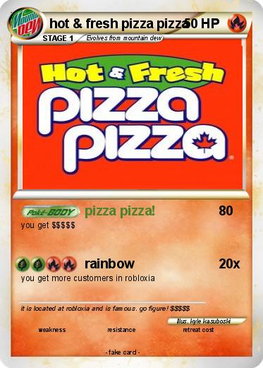 Pokemon hot & fresh pizza pizza