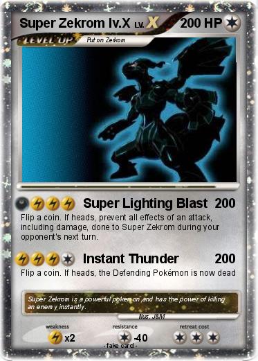 Pokemon Super Zekrom lv.X