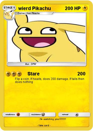 Pokemon wierd Pikachu