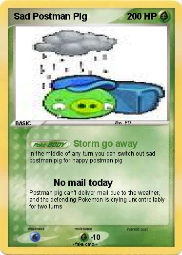 Pokemon Sad Postman Pig