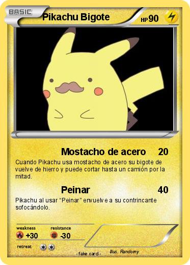 Pokemon Pikachu Bigote