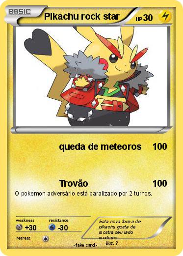 Pokemon Pikachu rock star