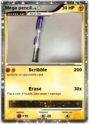 Pokemon Mega pencil