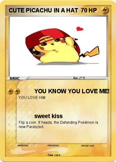 Pokemon CUTE PICACHU IN A HAT