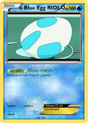 Pokemon a Blue Egg RIOLU
