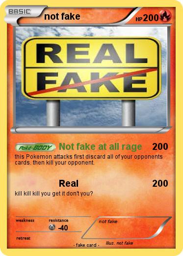 Pokemon not fake