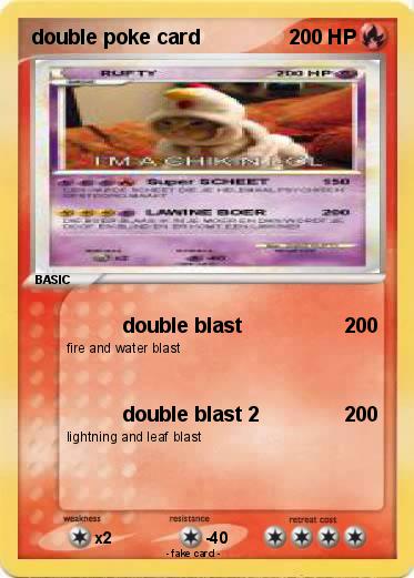 Pokemon double poke card