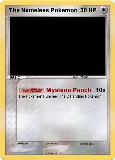 Pokemon The Nameless Pokemon