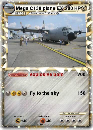 Pokemon Mega C130 plane EX