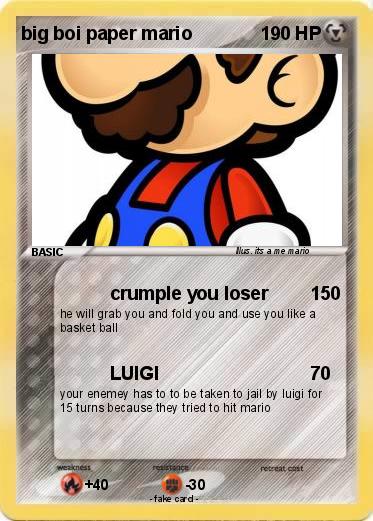Pokemon big boi paper mario