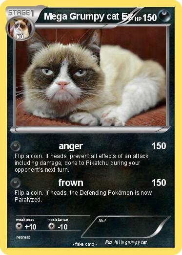 Pokemon Mega Grumpy cat Ex