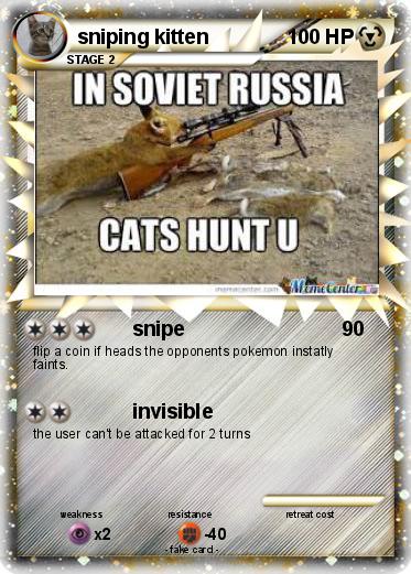 Pokemon sniping kitten