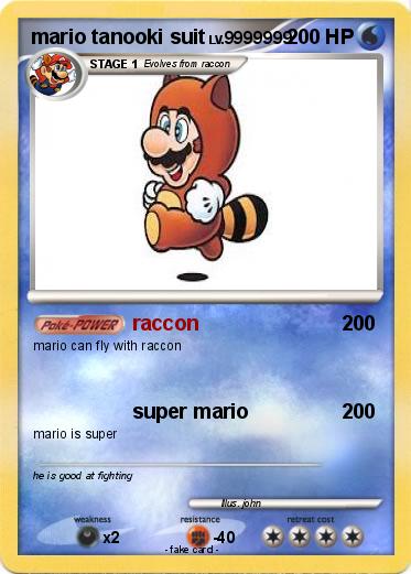 Pokemon mario tanooki suit