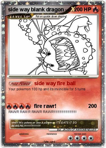 Pokemon side way blank dragon