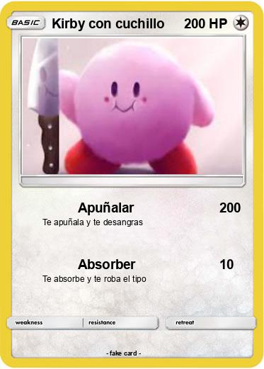 Pokemon Kirby con cuchillo