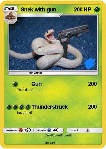 Pokemon Snek with gun