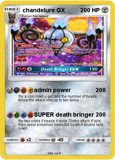 Pokemon chandelure GX