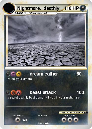 Pokemon Nightmare.  deathly