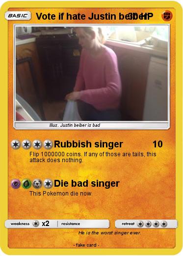 Pokemon Vote if hate Justin beiber Pokemon Vote if hate Justin beiber