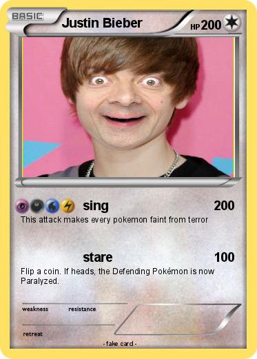 Pokemon Justin Bieber