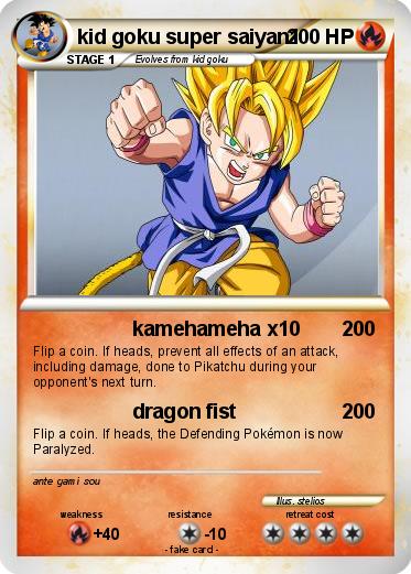 Pokemon kid goku super saiyan1