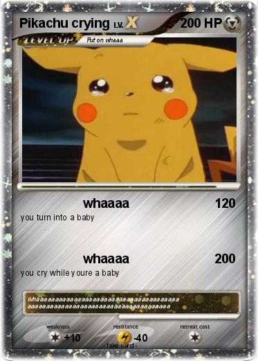 Pokemon Pikachu crying
