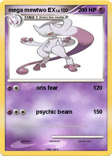 Pokemon mega mewtwo EX