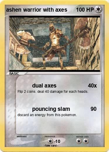 Pokemon ashen warrior with axes