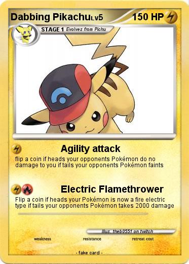 Pokemon Dabbing Pikachu