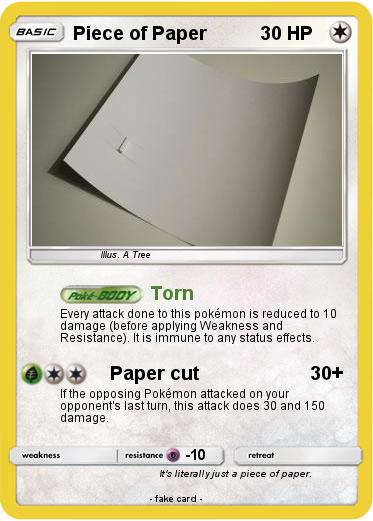 Pokemon Piece of Paper